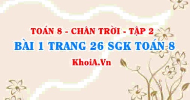 Bài 1 trang 26 Toán 8 Chân trời sáng tạo Tập 2